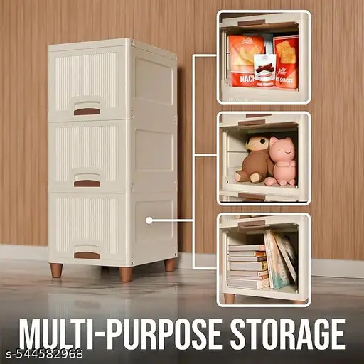 3 Layer Plastic Modular Drawer System for Home, Office, Hospital, Parlor , School and Kids 