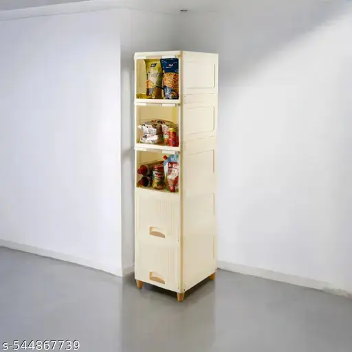 5 Compartment Plastic Wardrobe for Clothes : Versatile Plastic Cupboard for Storage Organizer & Organisers Storage drawer for Ideal for Neat and Tidy Storage Solutions Almirah for Clothes 